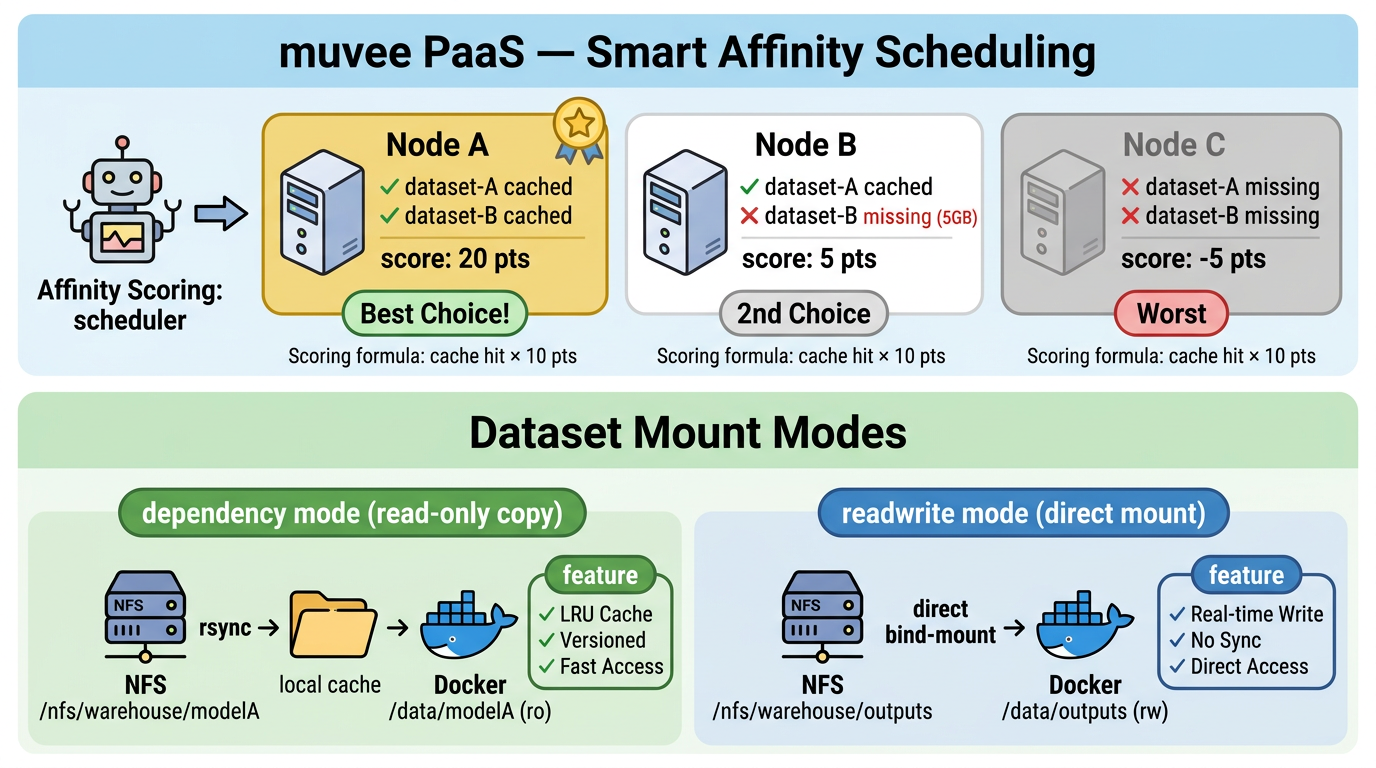 dataset scheduling and mount modes